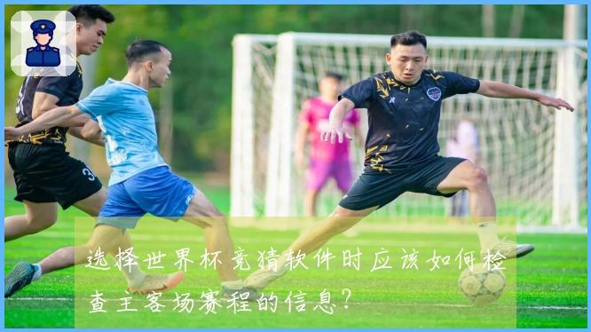 选择世界杯竞猜软件时应该如何检查主客场赛程的信息？